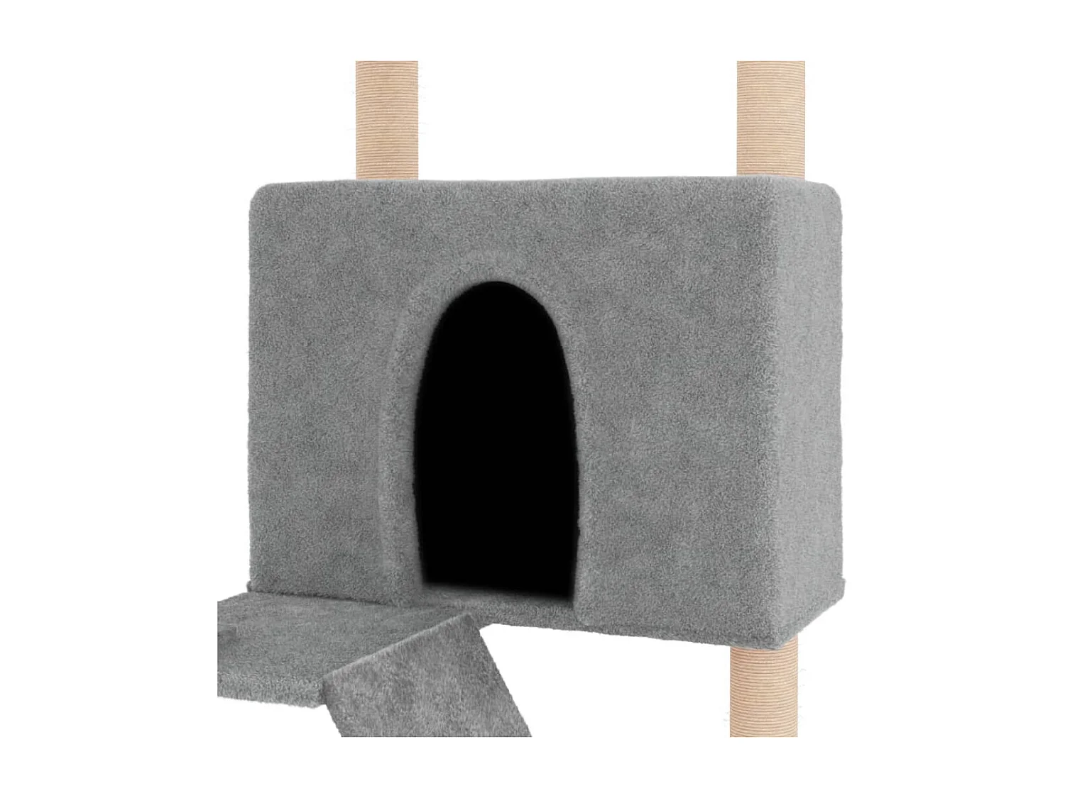 Arbre à chat avec griffoirs en sisal gris clair 143 cm