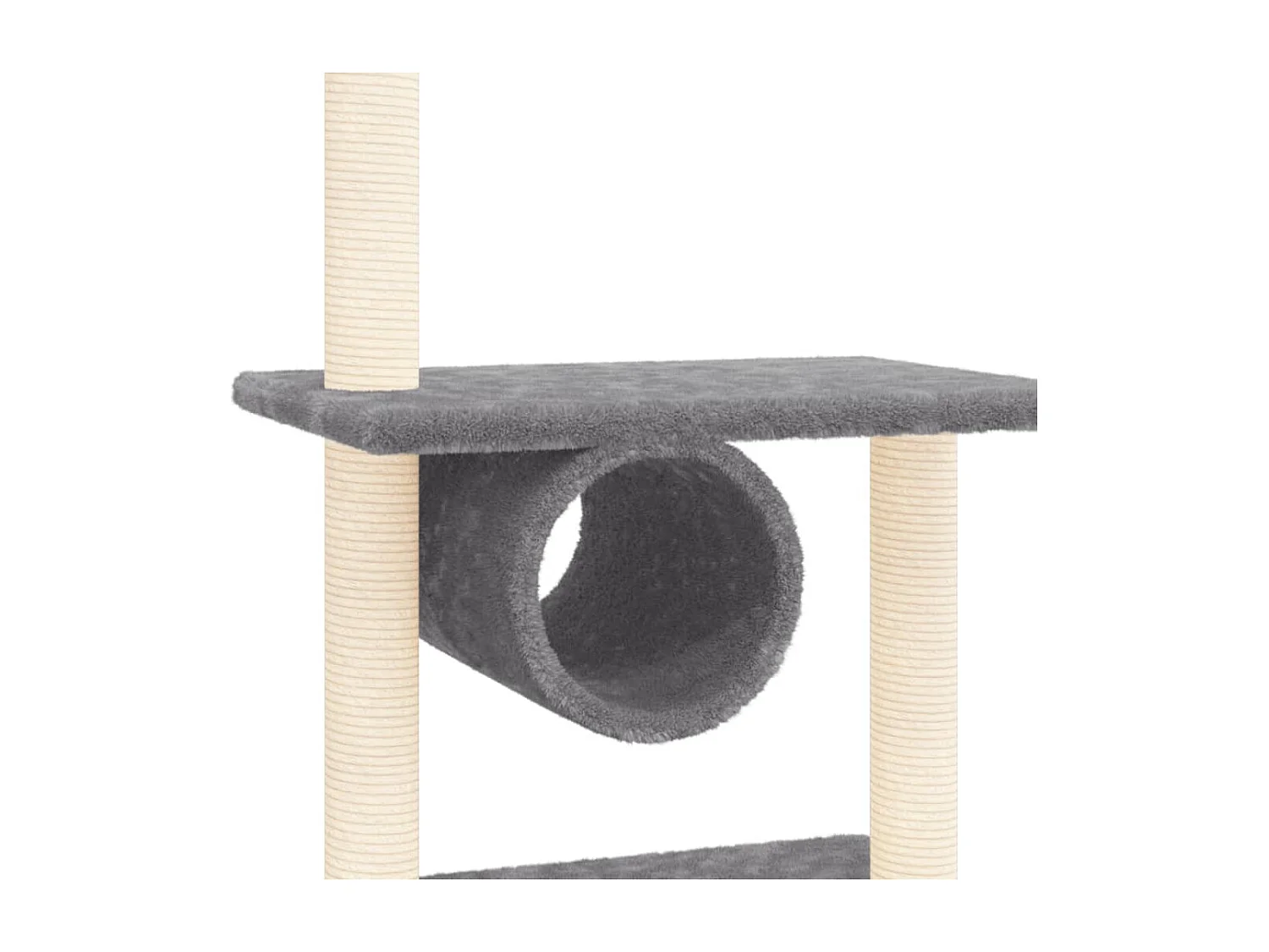 Arbre à chat avec griffoirs en sisal Gris foncé 279 cm