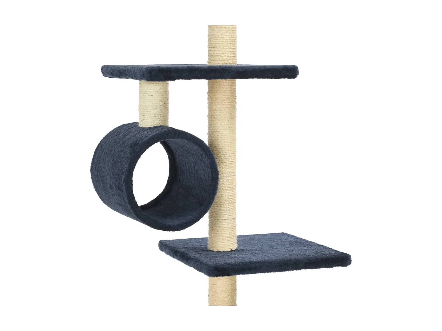 Rascador para gatos con postes de sisal azul oscuro 260 cm