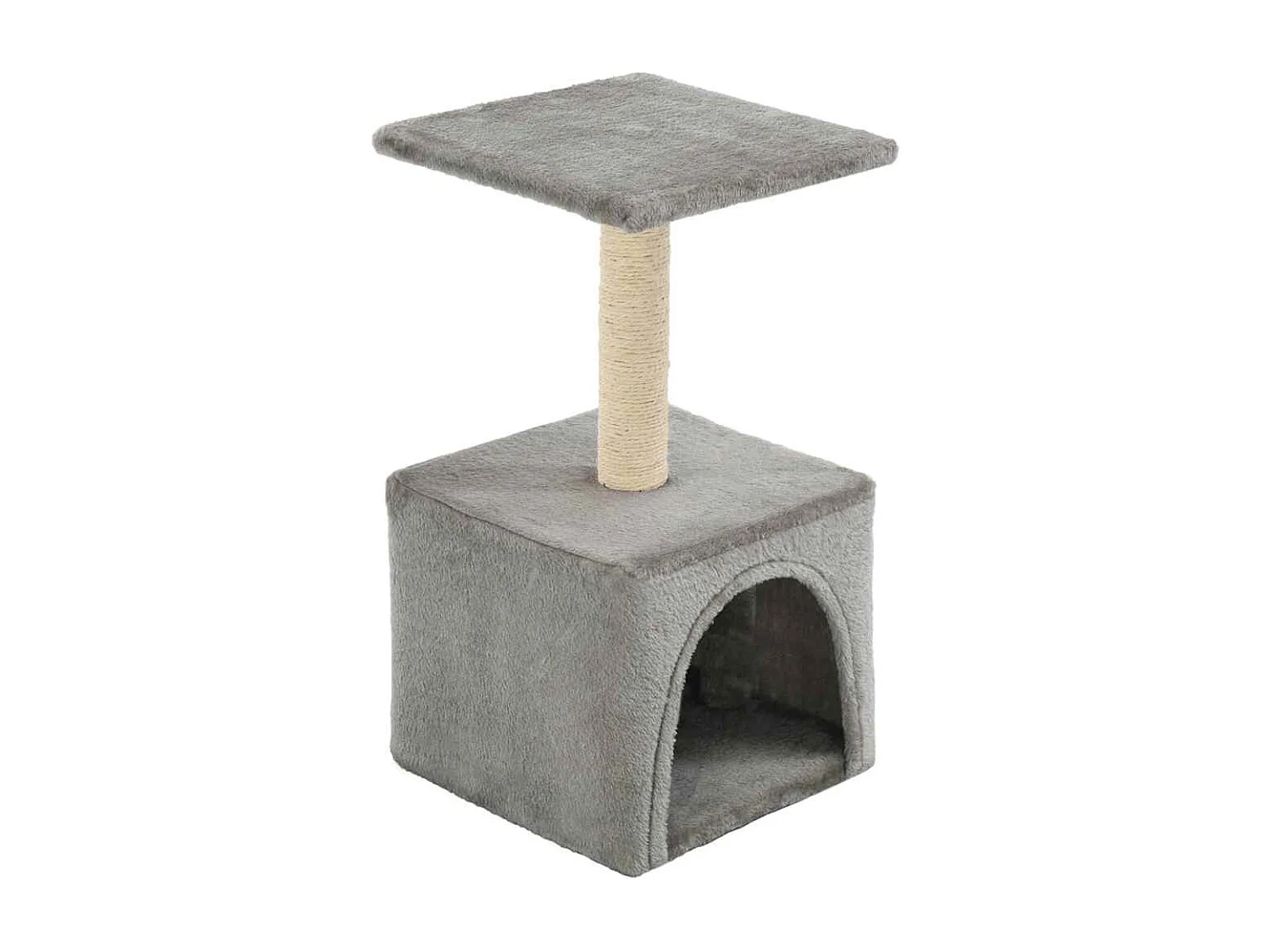 Arbre à chat avec griffoirs en sisal 55 cm Gris