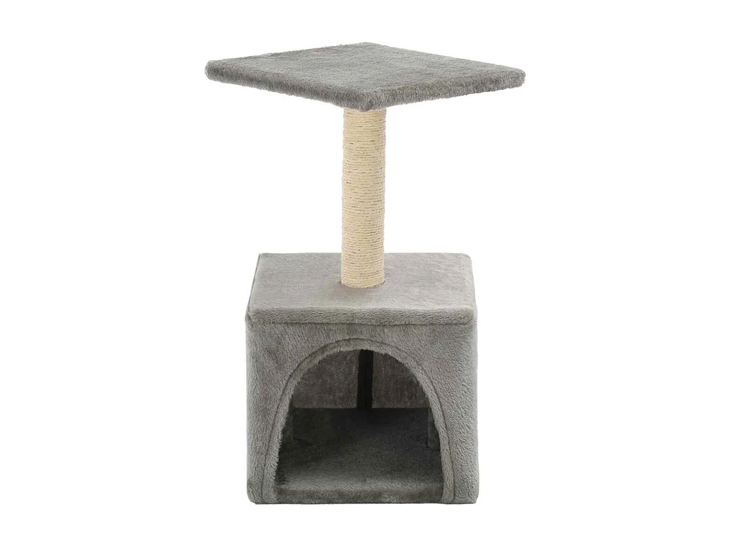 Arbre à chat avec griffoirs en sisal 55 cm Gris