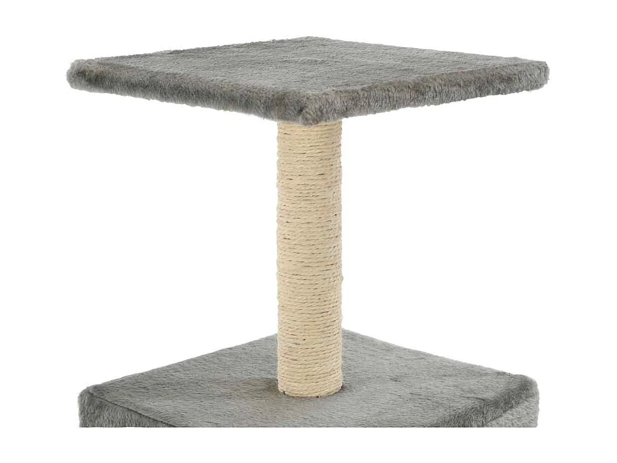 Arbre à chat avec griffoirs en sisal 55 cm Gris