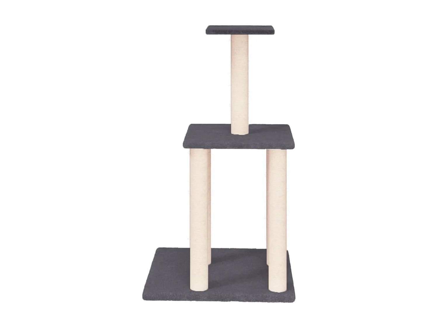 Arbre à chat avec griffoirs en sisal gris foncé 85,5 cm