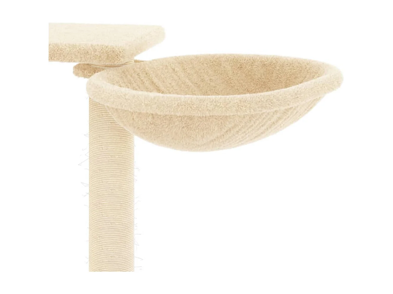 Arbre à chat avec griffoirs crème 82 cm