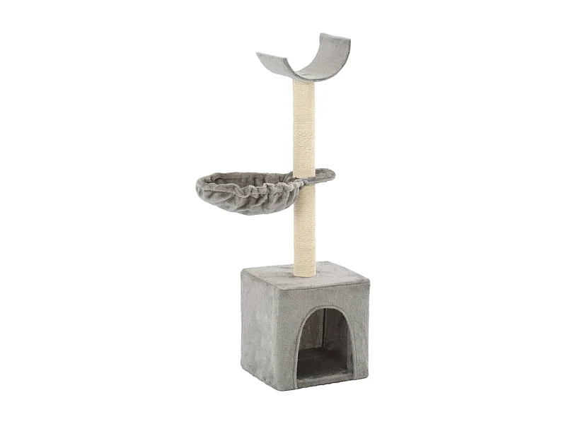 Arbre à chat avec griffoirs en sisal 105 cm Gris