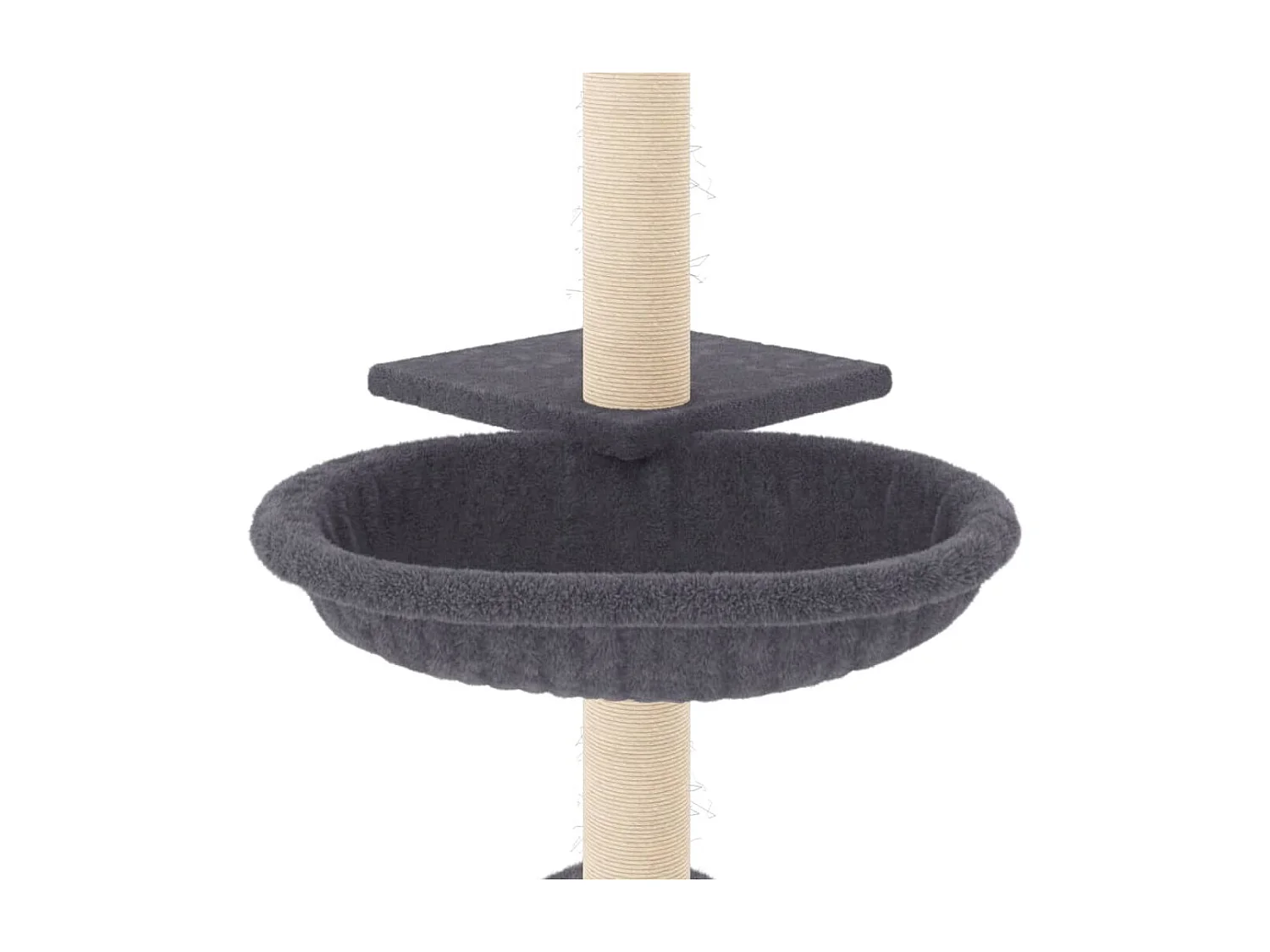 Rascador para gatos con postes de sisal gris oscuro 72 cm