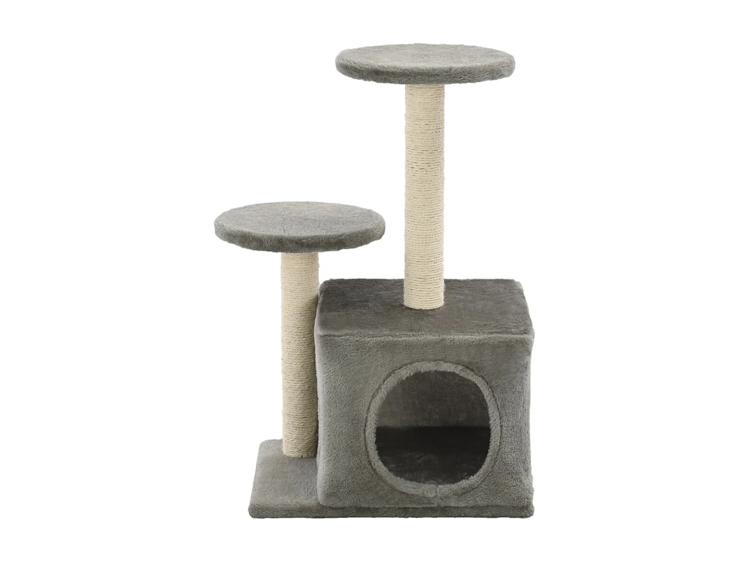 Arbre à chat avec griffoirs en sisal 60 cm Gris