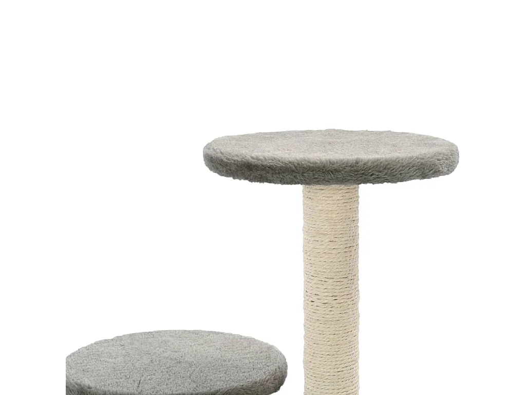Arbre à chat avec griffoirs en sisal 60 cm Gris