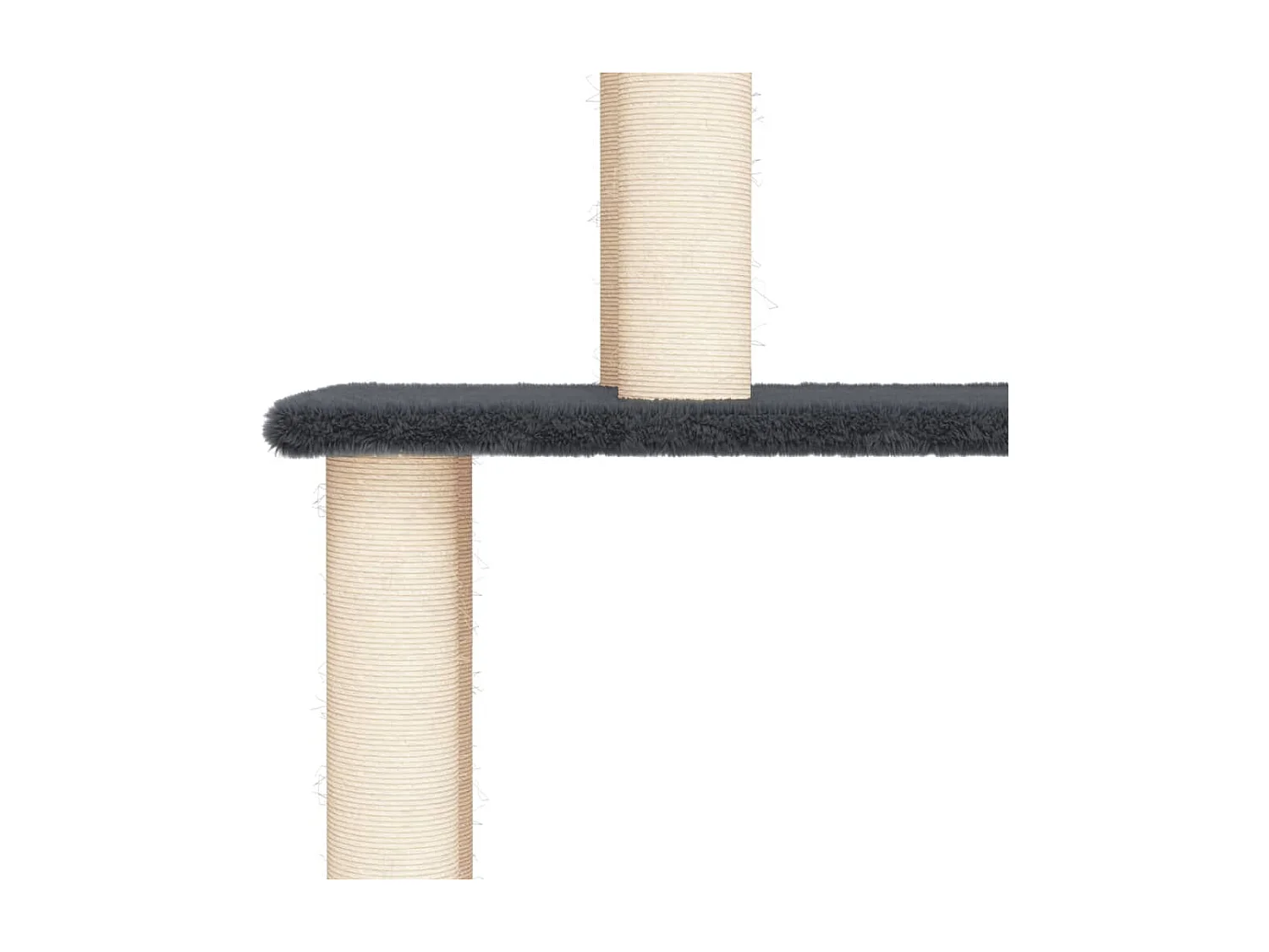 Arbre à chat avec griffoirs en sisal gris foncé 149 cm