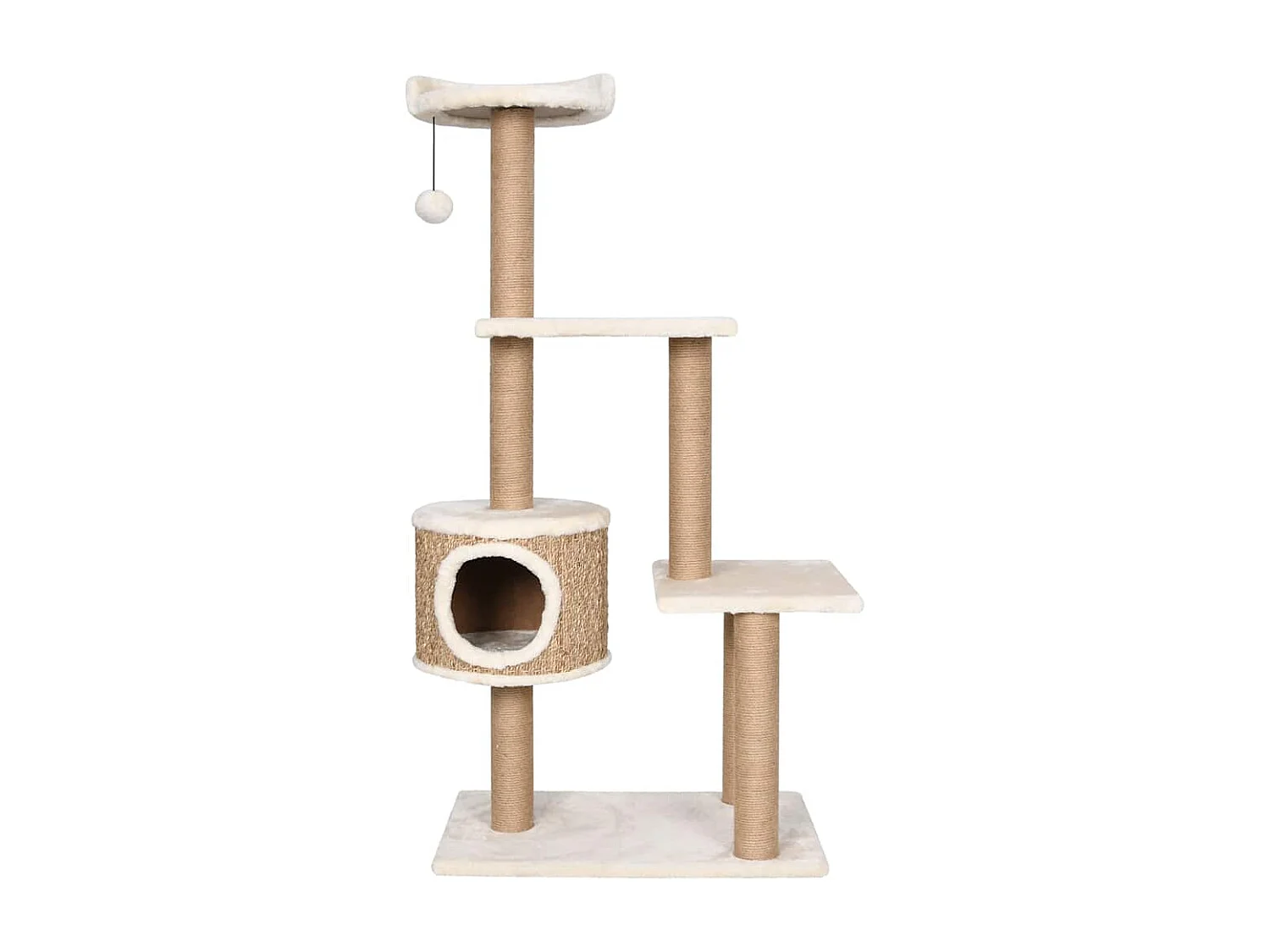 Árbol para gatos con poste rascador 123 cm hierba marina
