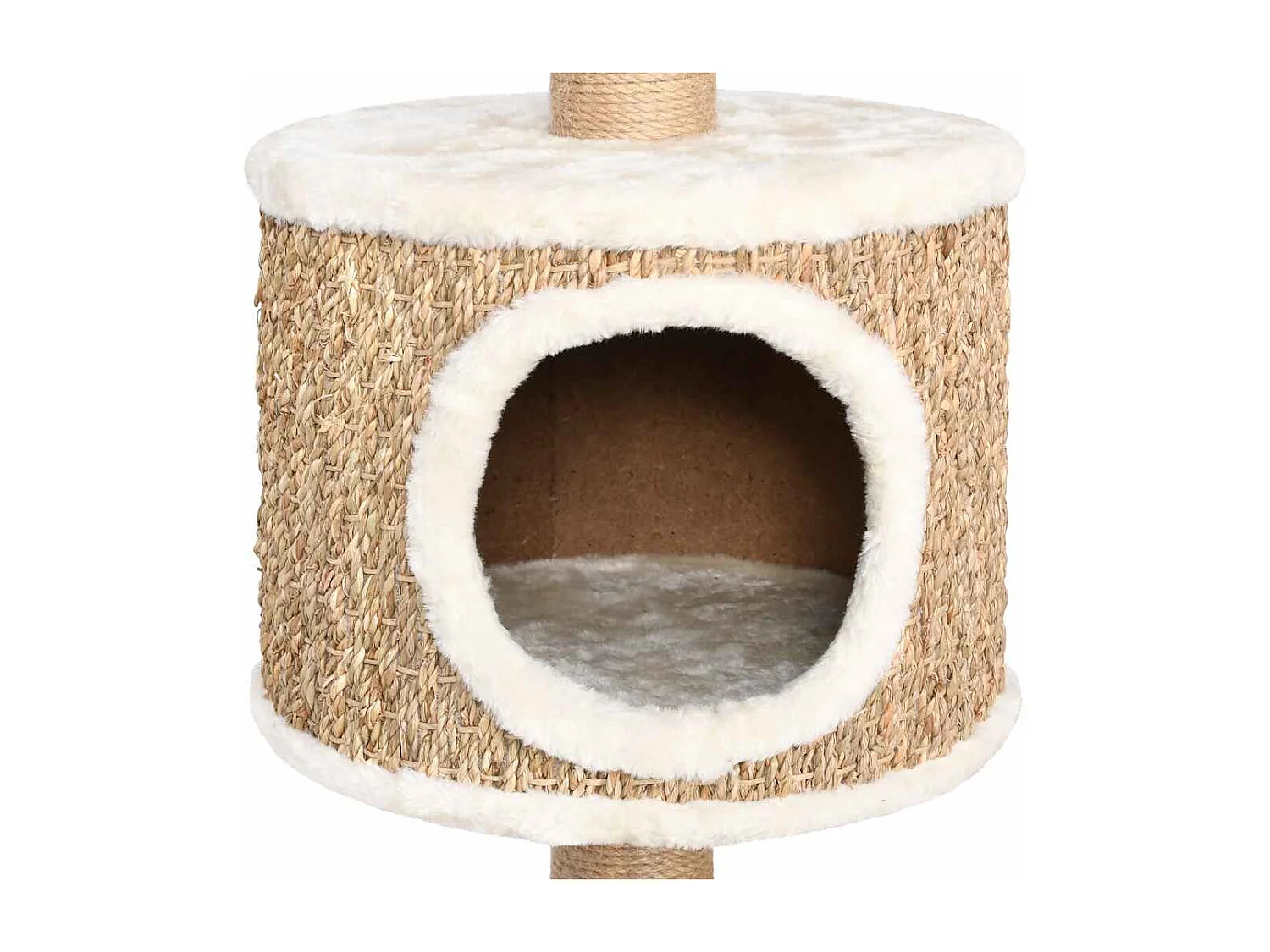 Árbol para gatos con poste rascador 123 cm hierba marina