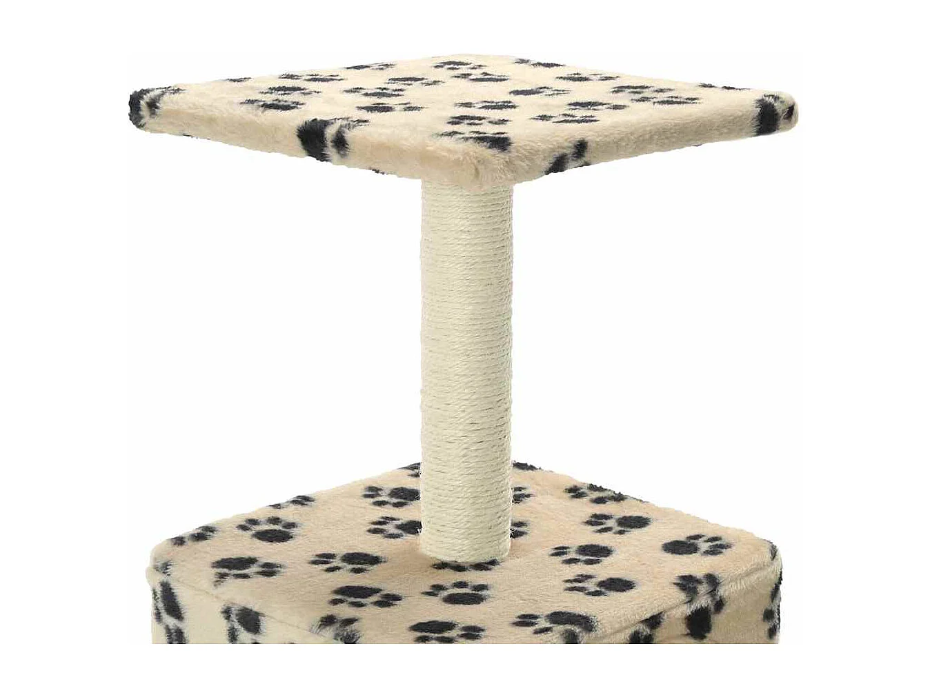 Arbre à chat avec griffoirs en sisal 55 cm Beige Motif de pattes
