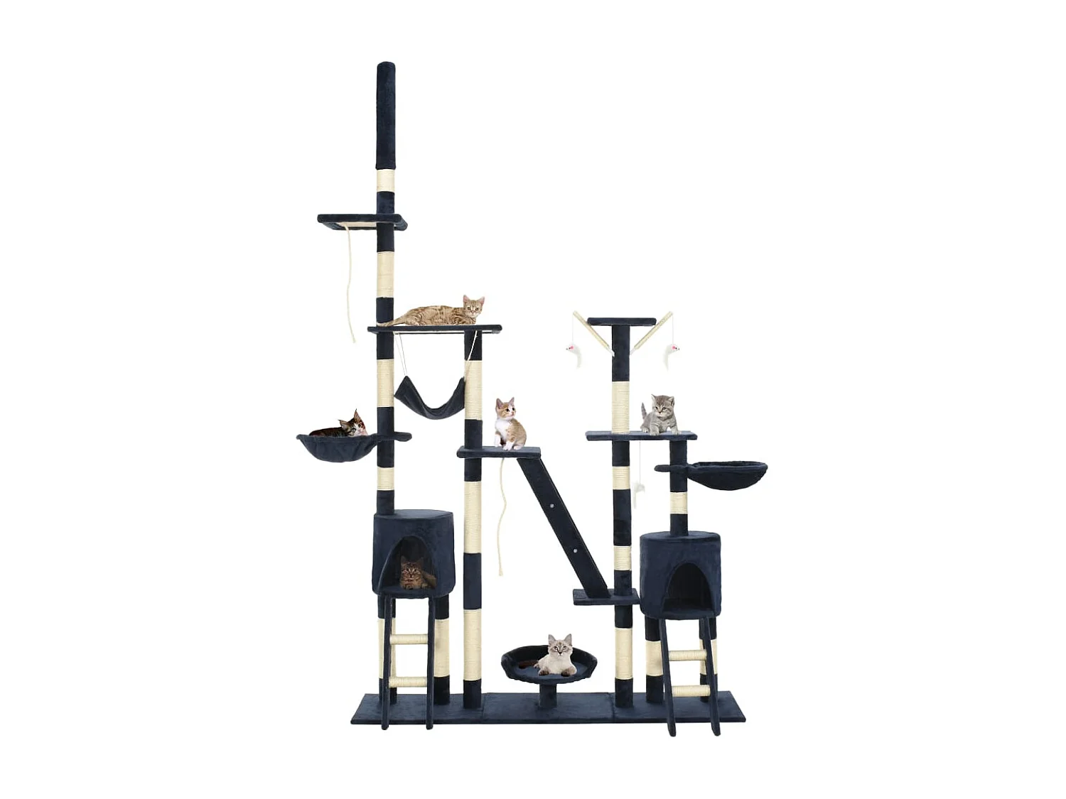 Arbre à chat avec griffoirs en sisal 230-250 cm Bleu