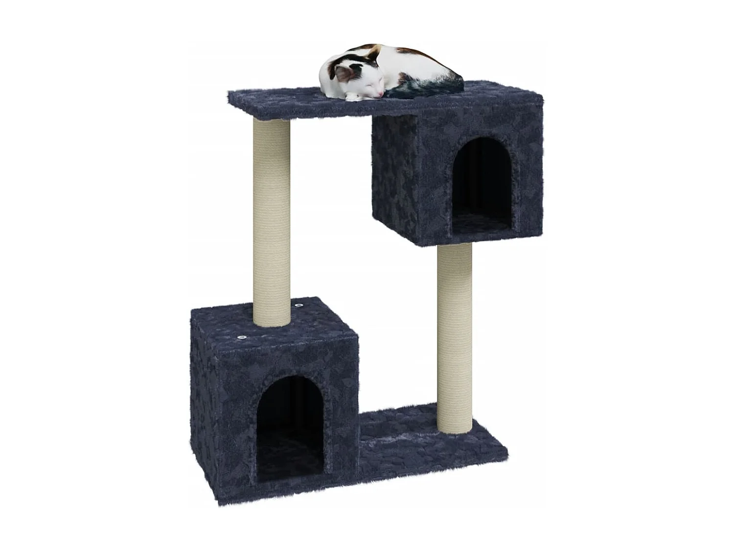 Arbre à chat avec griffoirs en sisal Gris foncé 60 cm