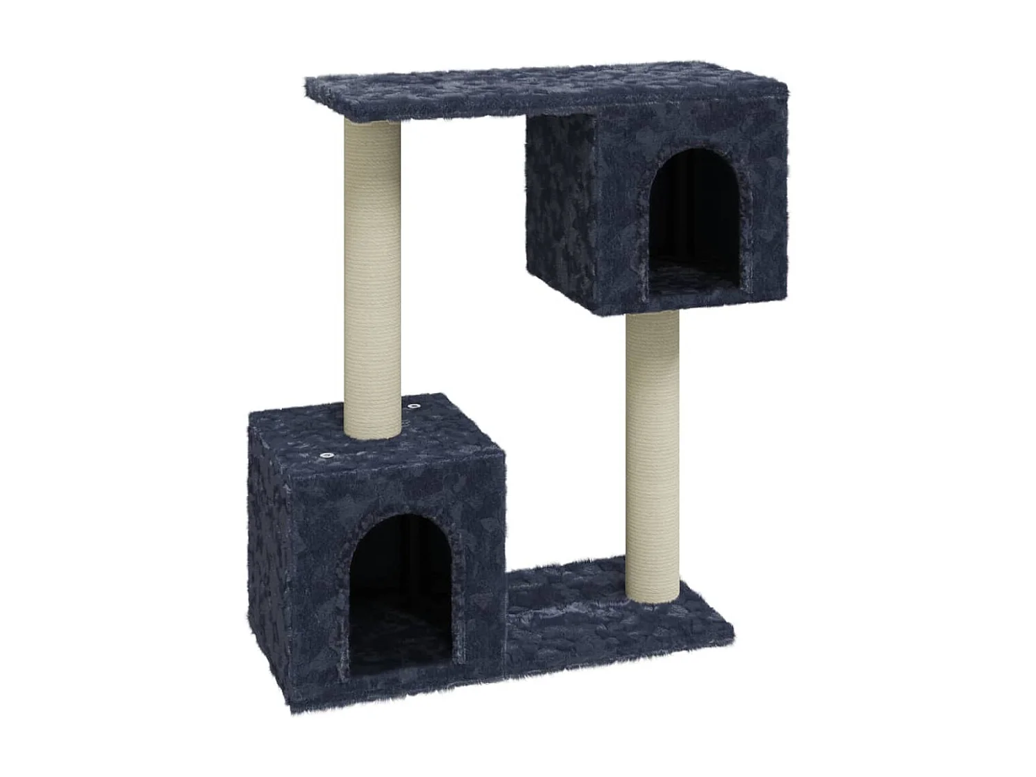 Arbre à chat avec griffoirs en sisal Gris foncé 60 cm