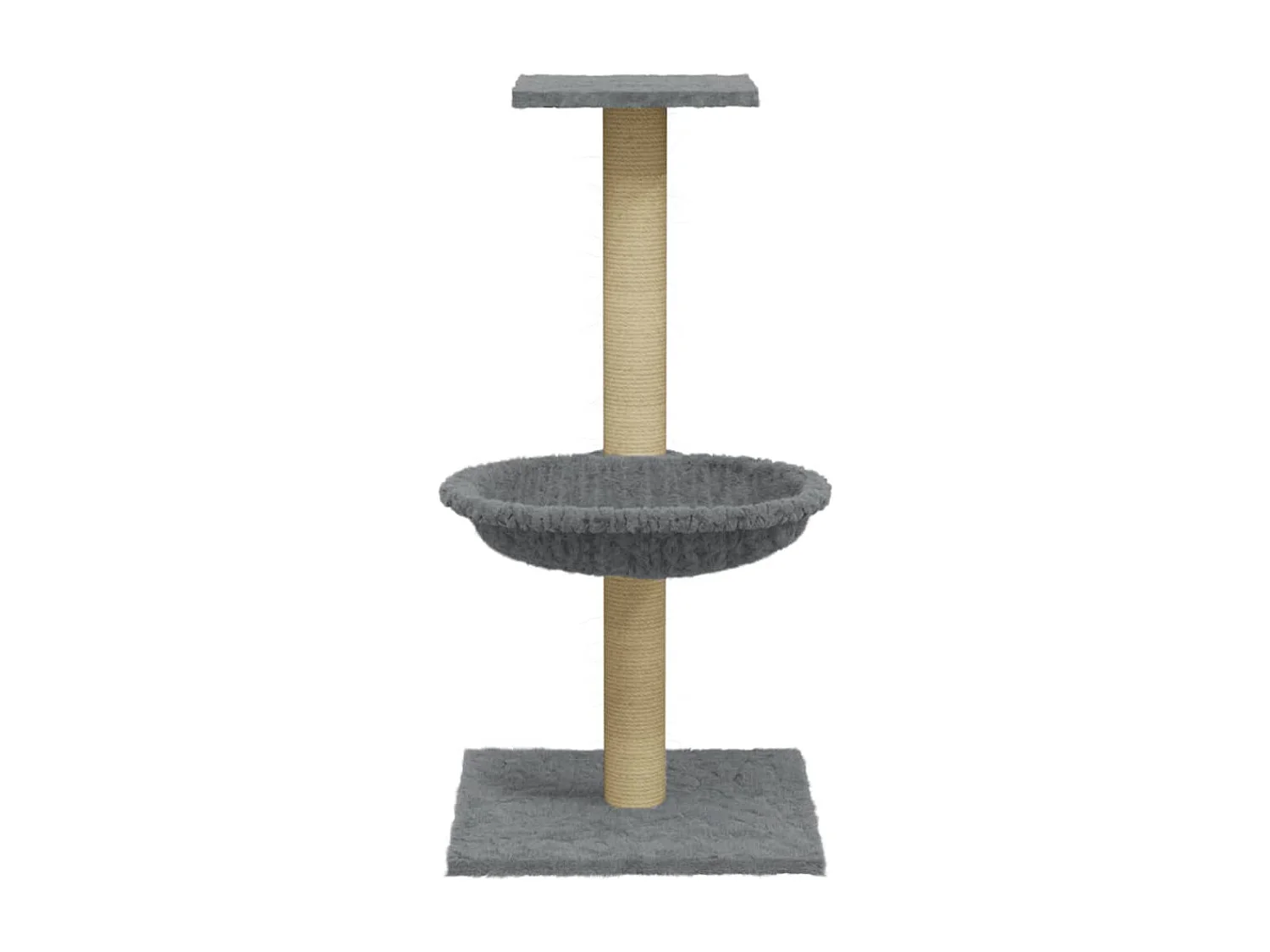 Arbre à chat avec griffoir en sisal Gris clair 74 cm