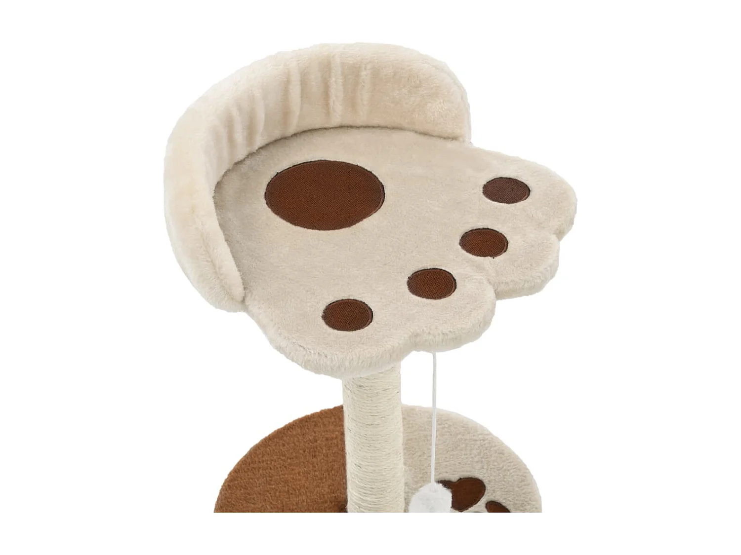 Arbre à chat avec griffoir en sisal 40 cm Beige et Marron