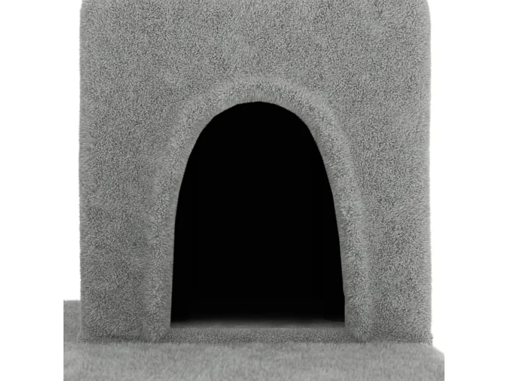 Arbre à chat avec griffoirs en sisal Gris clair 154 cm