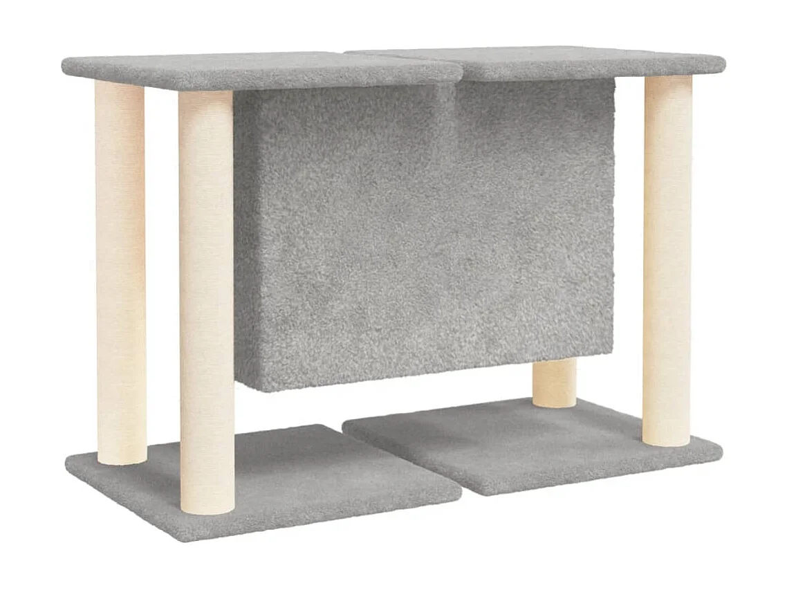 Arbre à chat avec griffoirs en sisal Gris clair 50 cm