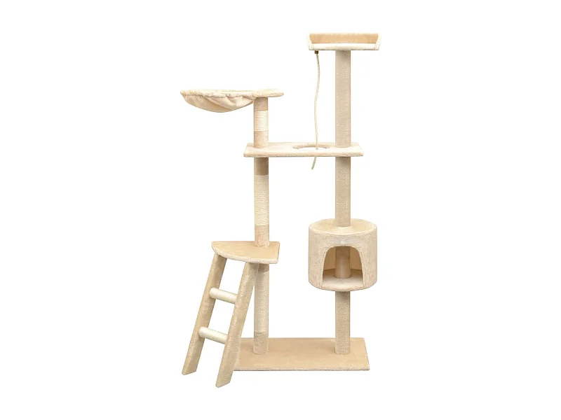 Rascador para gatos con poste rascador de sisal 150 cm beige