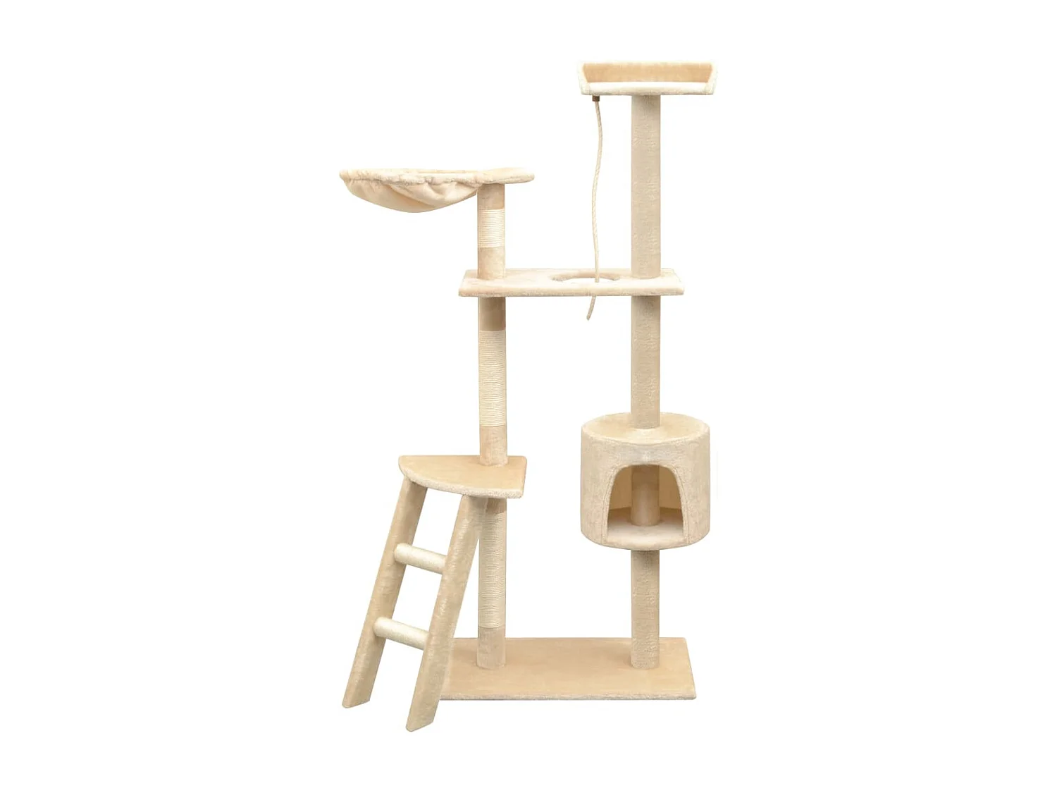 Rascador para gatos con poste rascador de sisal 150 cm beige
