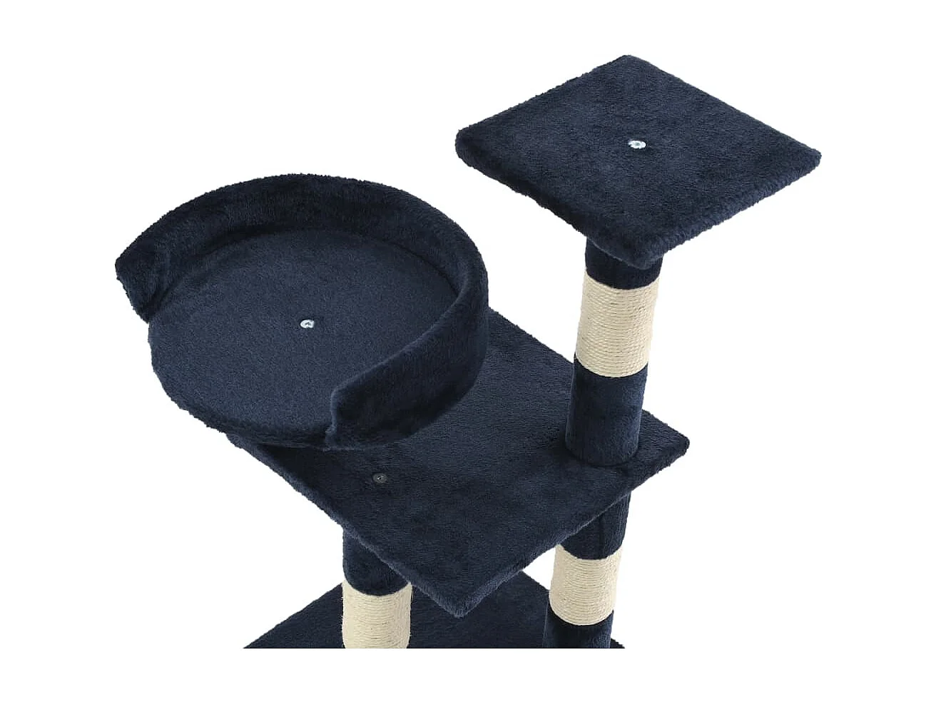 Rascador para gatos con poste de sisal 65 cm azul