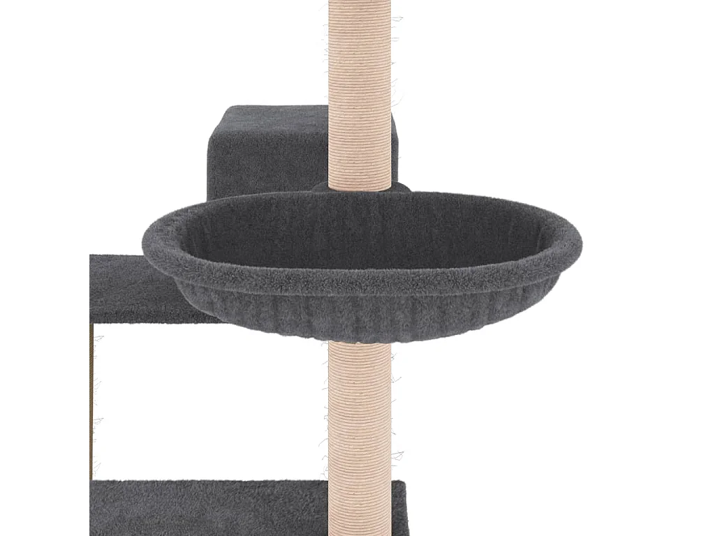 Arbre à chat avec griffoirs en sisal gris foncé 82,5 cm