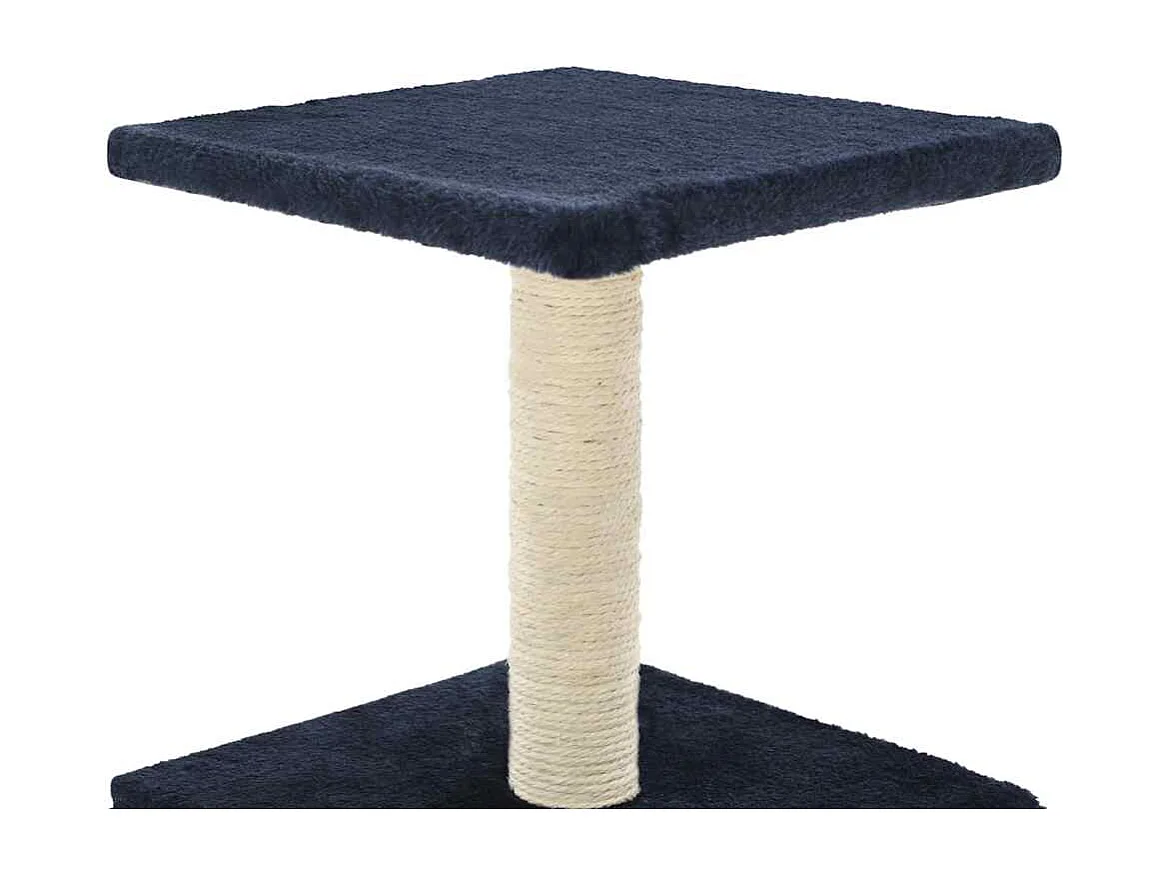 Rascador para gatos con poste de sisal 55 cm azul oscuro
