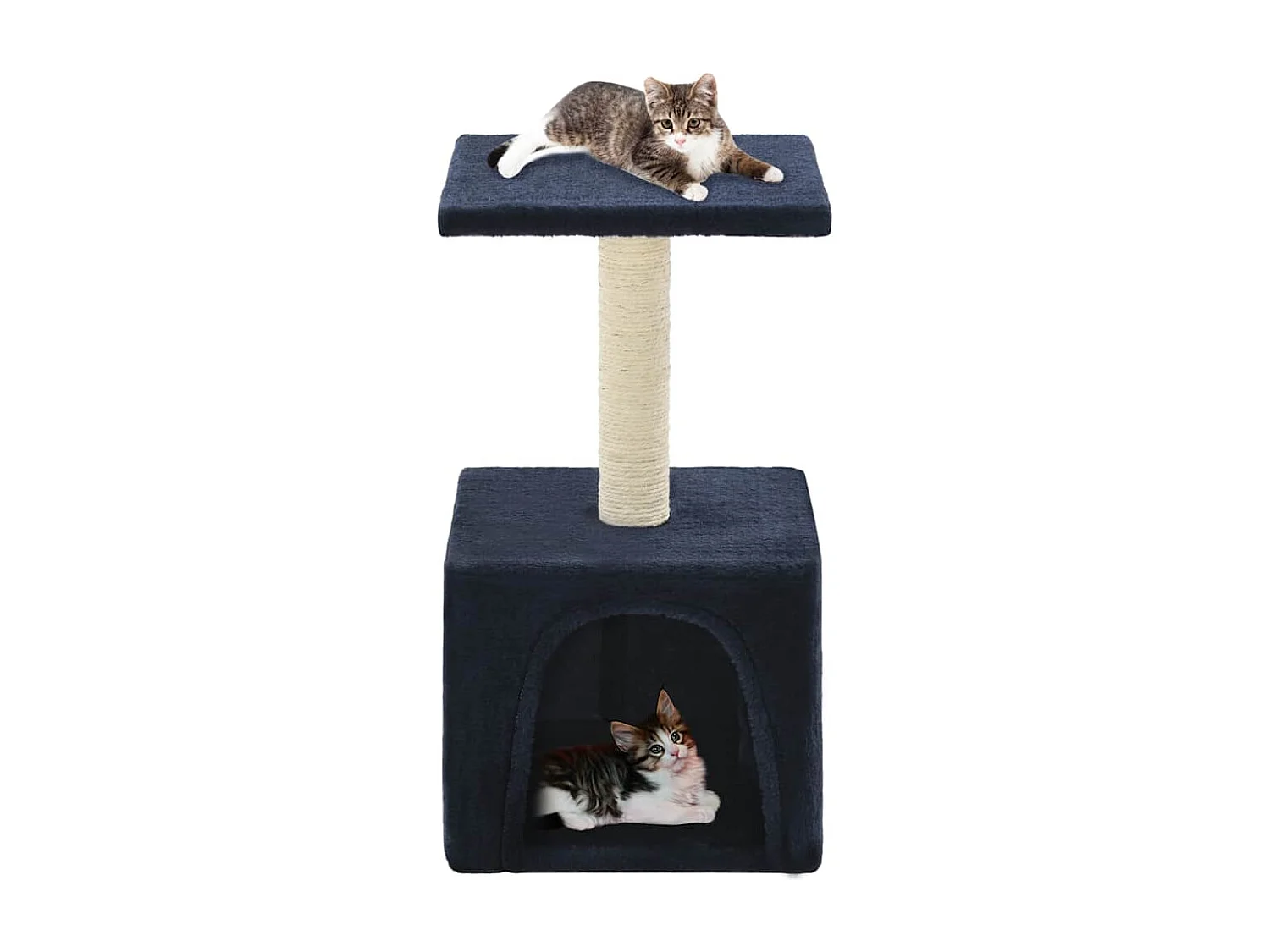 Arbre à chat avec griffoir en sisal 55 cm Bleu foncé