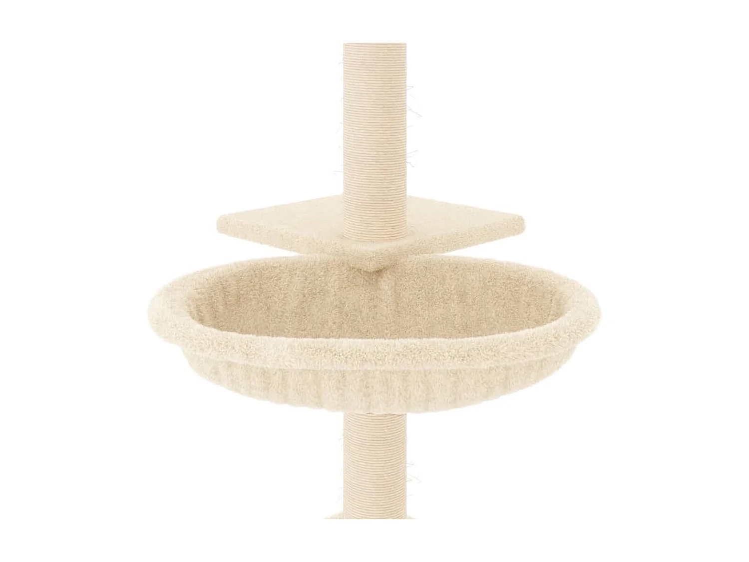 Rascador para gatos con postes de sisal color crema 72 cm
