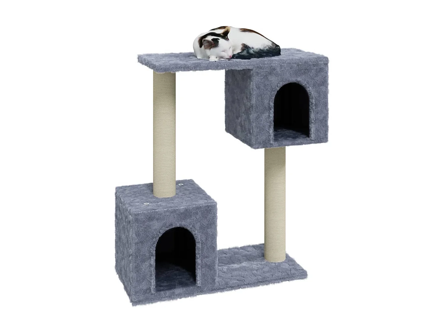 Arbre à chat avec griffoirs en sisal Gris clair 60 cm