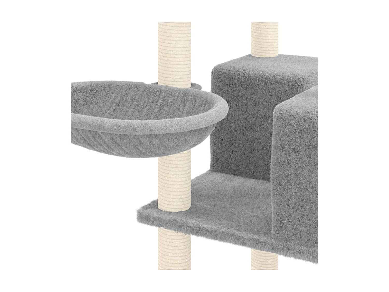 Arbre à chat avec griffoirs en sisal Gris clair 167 cm