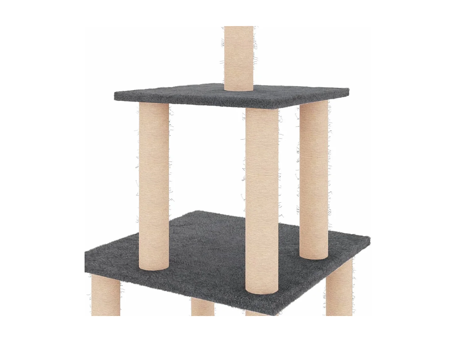 Arbre à chat avec griffoirs en sisal gris foncé 111 cm