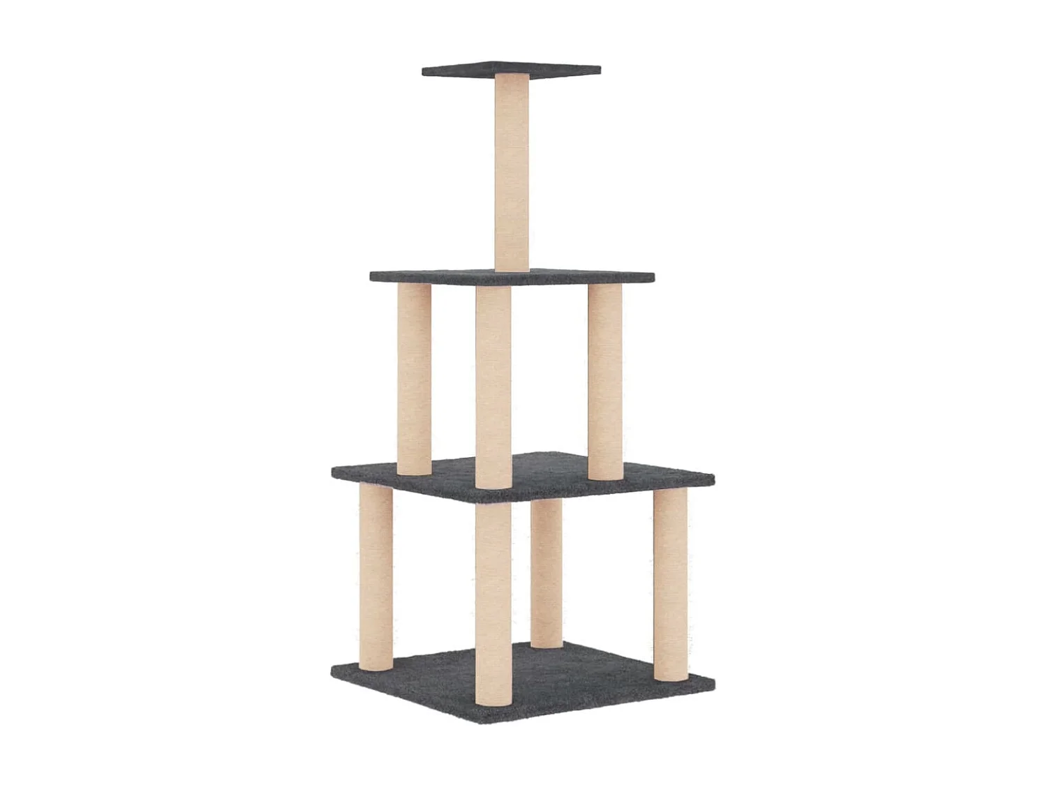 Arbre à chat avec griffoirs en sisal gris foncé 111 cm