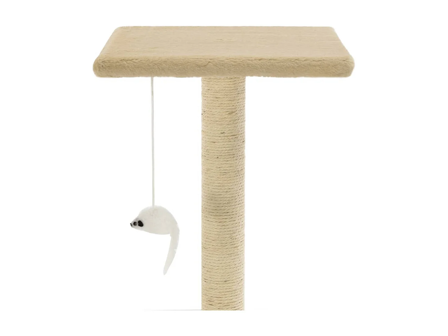 Rascador para gatos con postes rascadores de sisal 95 cm beige