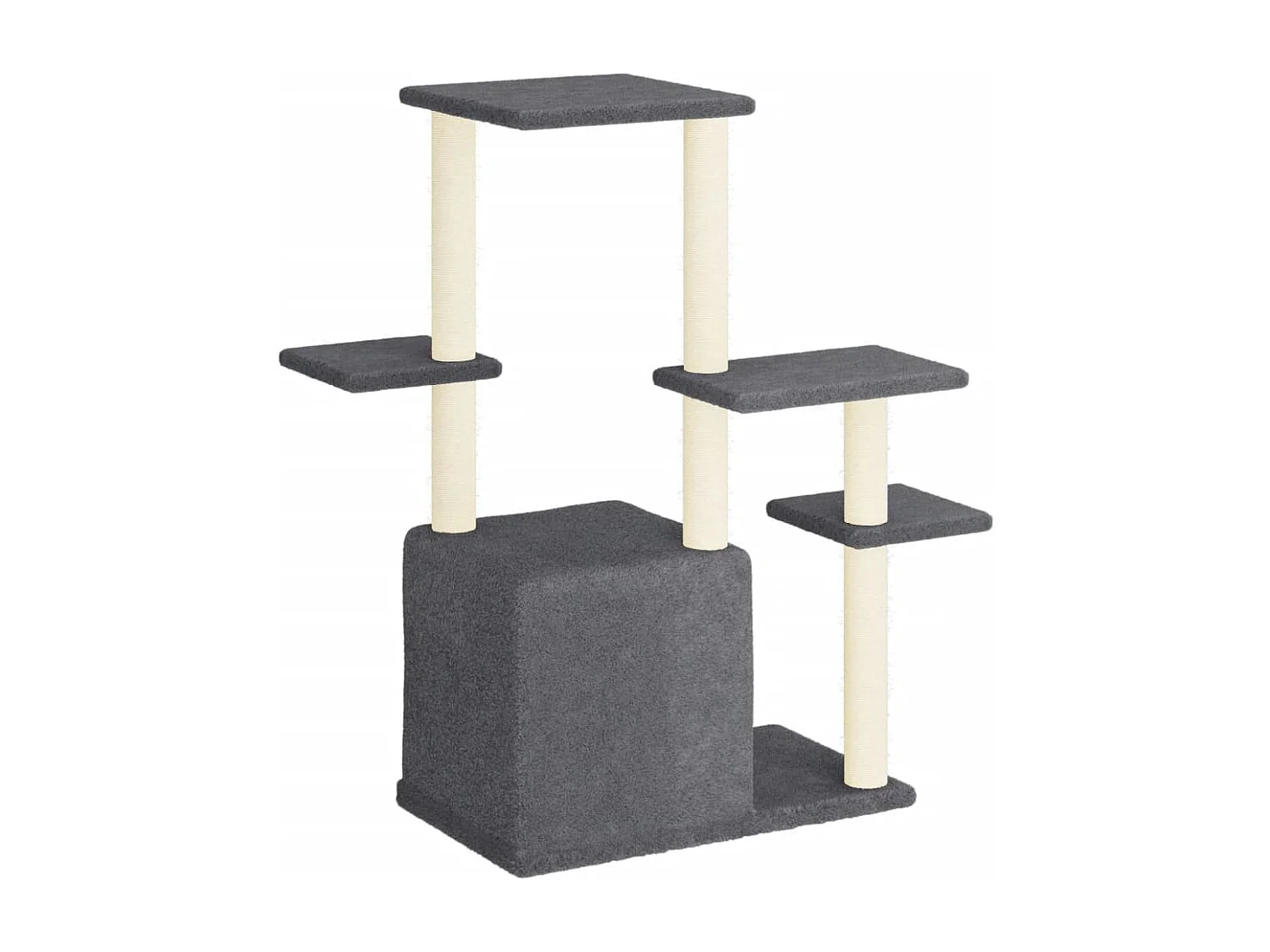 Arbre à chat avec griffoirs en sisal gris foncé 97,5 cm