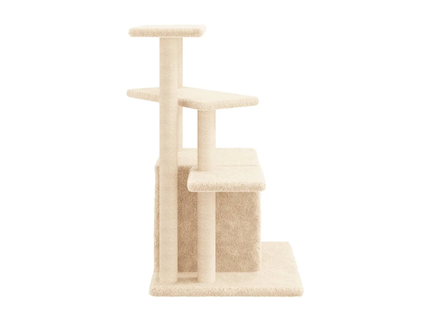 Arbre à chat avec griffoirs en sisal crème 83,5 cm