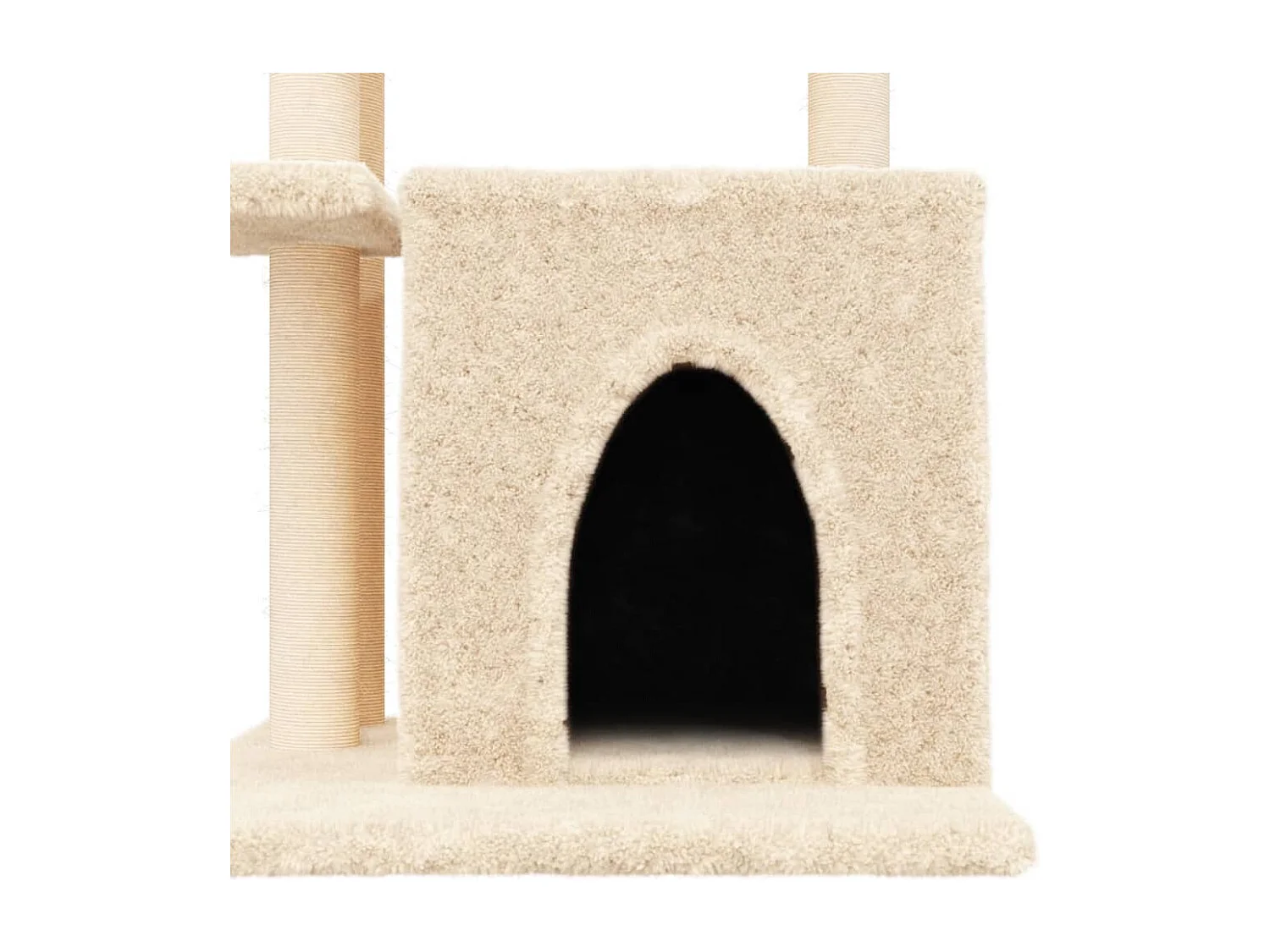 Arbre à chat avec griffoirs en sisal crème 83,5 cm
