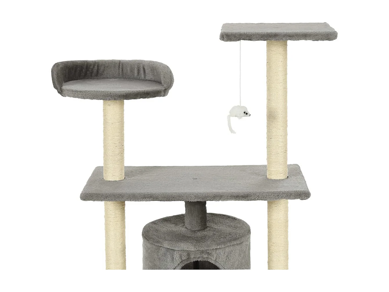 Arbre à chat avec griffoirs en sisal 95 cm Gris