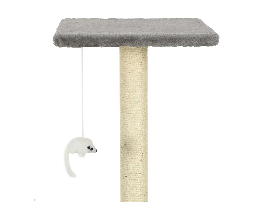 Arbre à chat avec griffoirs en sisal 95 cm Gris