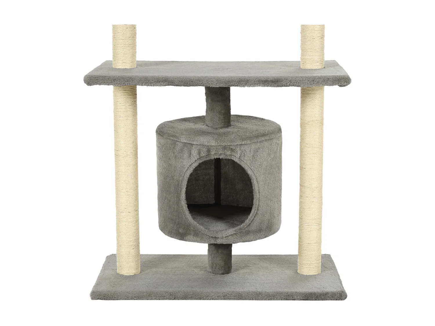 Arbre à chat avec griffoirs en sisal 95 cm Gris