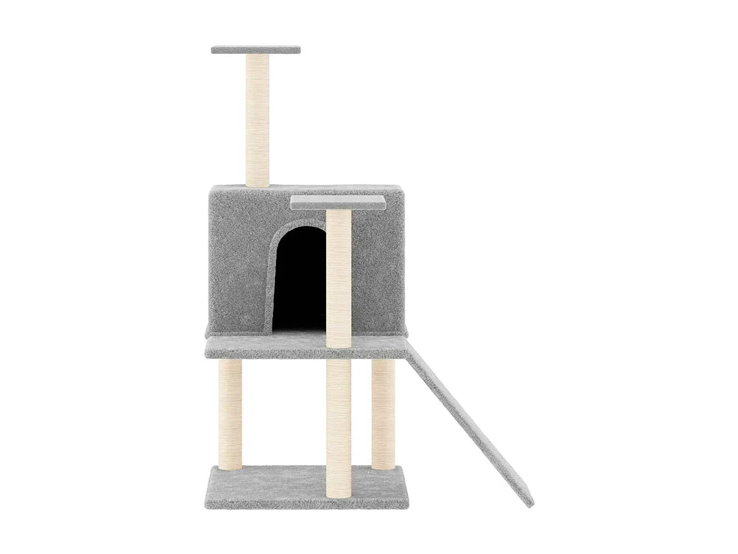 Arbre à chat avec griffoirs en sisal Gris clair 109 cm