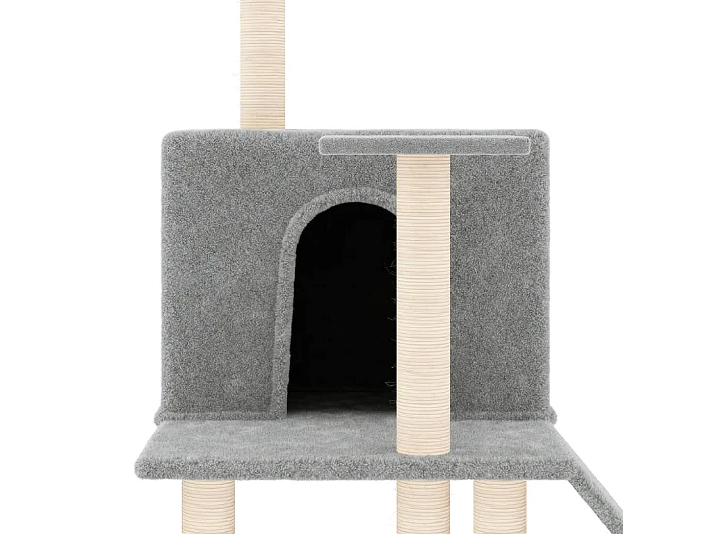 Arbre à chat avec griffoirs en sisal Gris clair 109 cm
