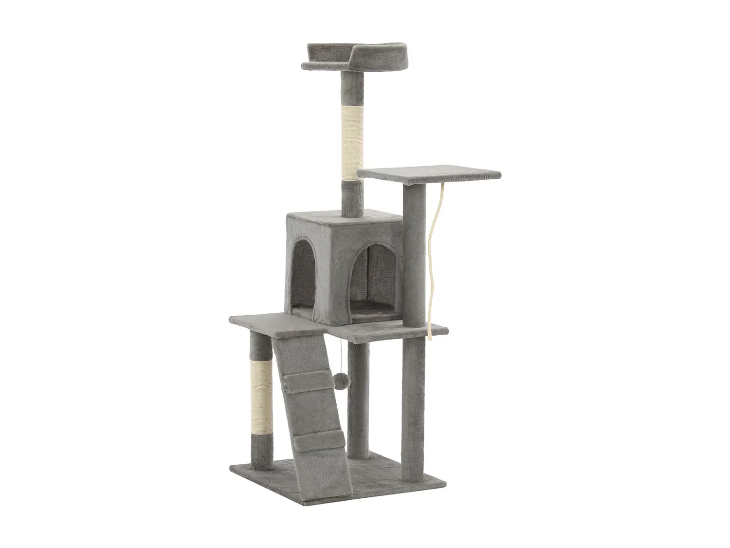 Arbre à chat avec griffoirs en sisal 120 cm Gris