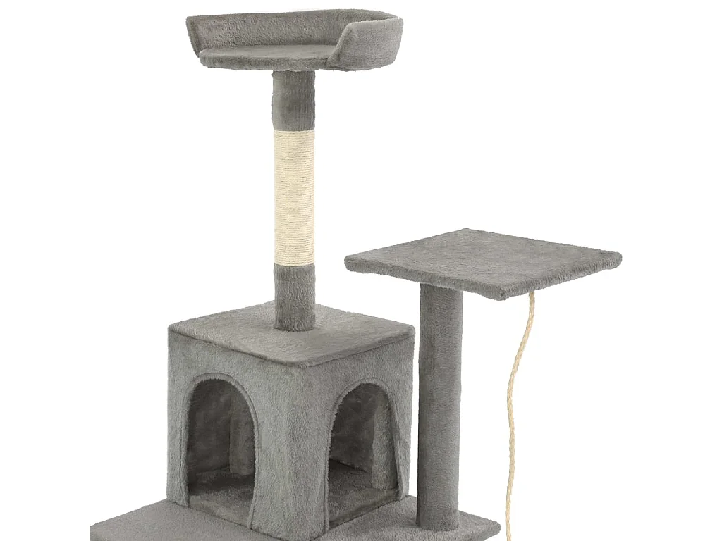 Arbre à chat avec griffoirs en sisal 120 cm Gris