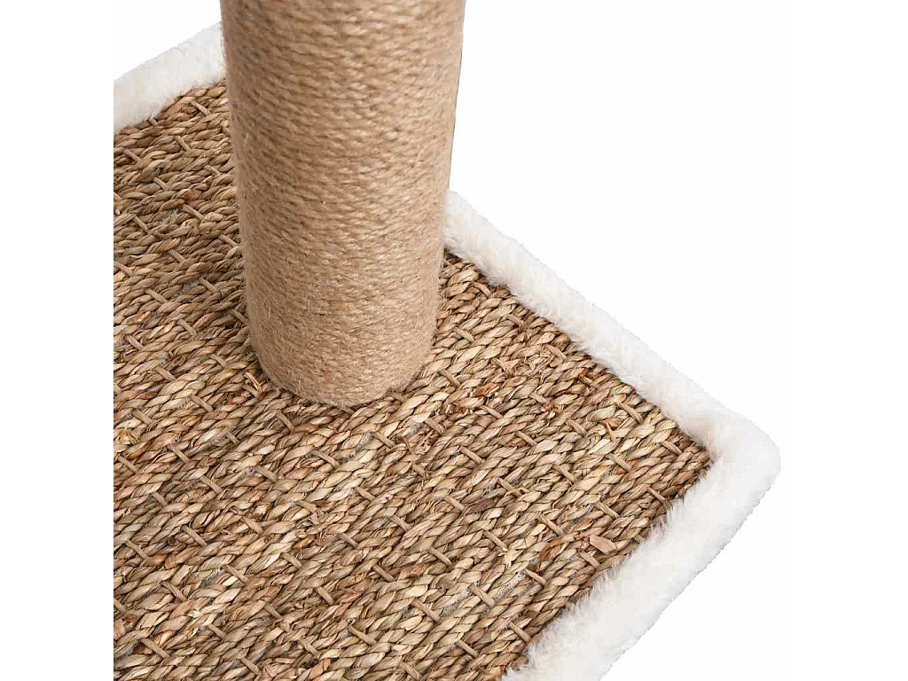 Arbre à chat avec brosse de toilettage en arche et grattoir