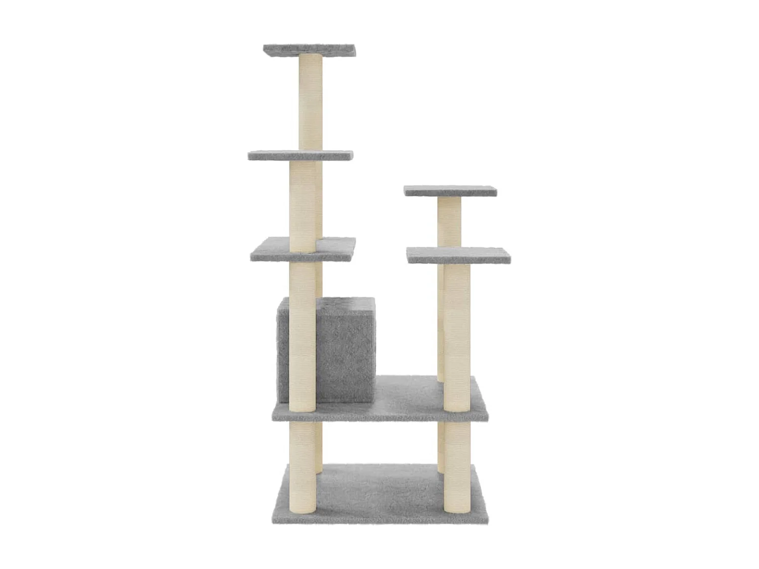 Arbre à chat avec griffoirs en sisal Gris clair 110 cm