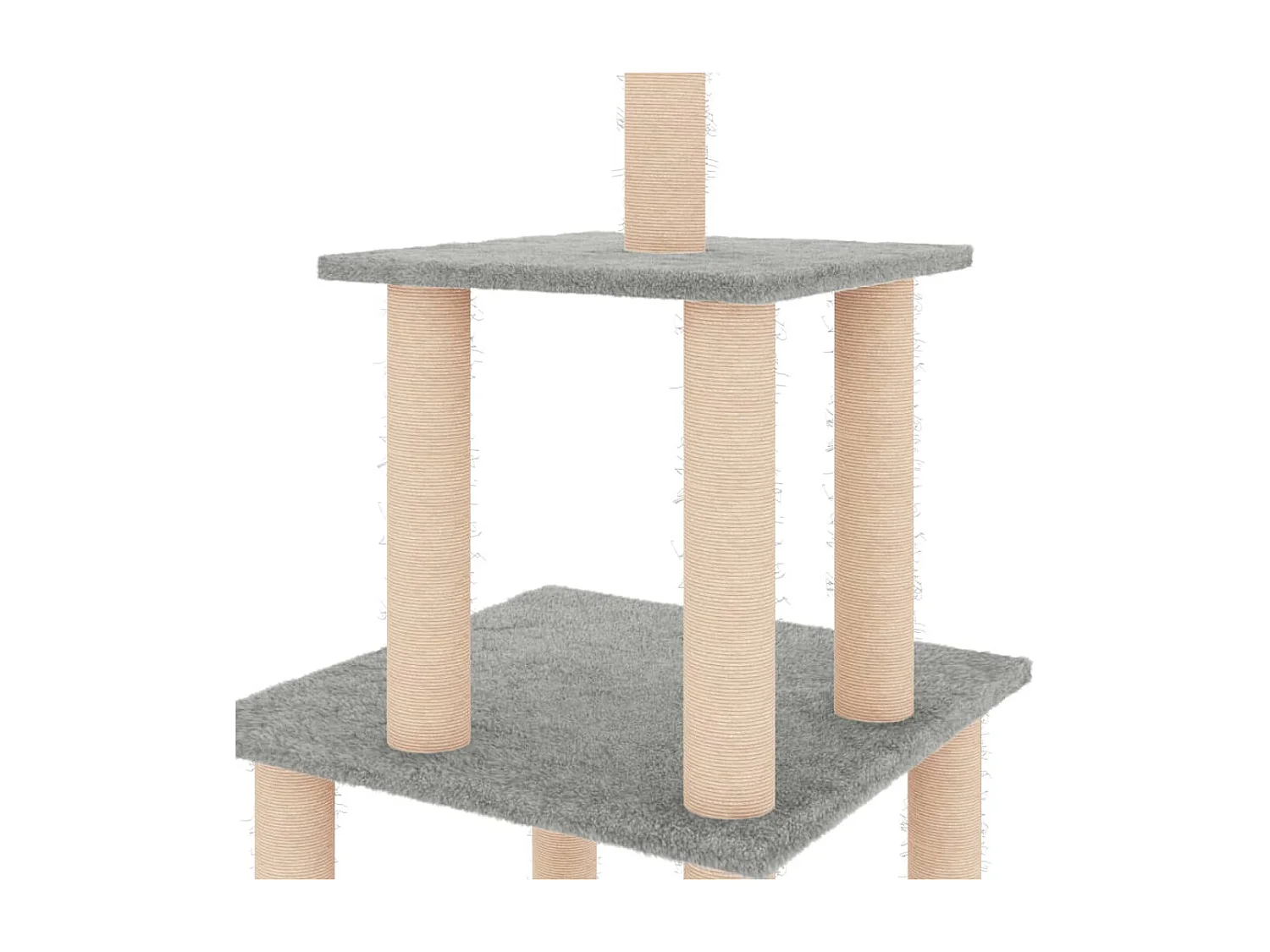 Arbre à chat avec griffoirs en sisal gris clair 111 cm