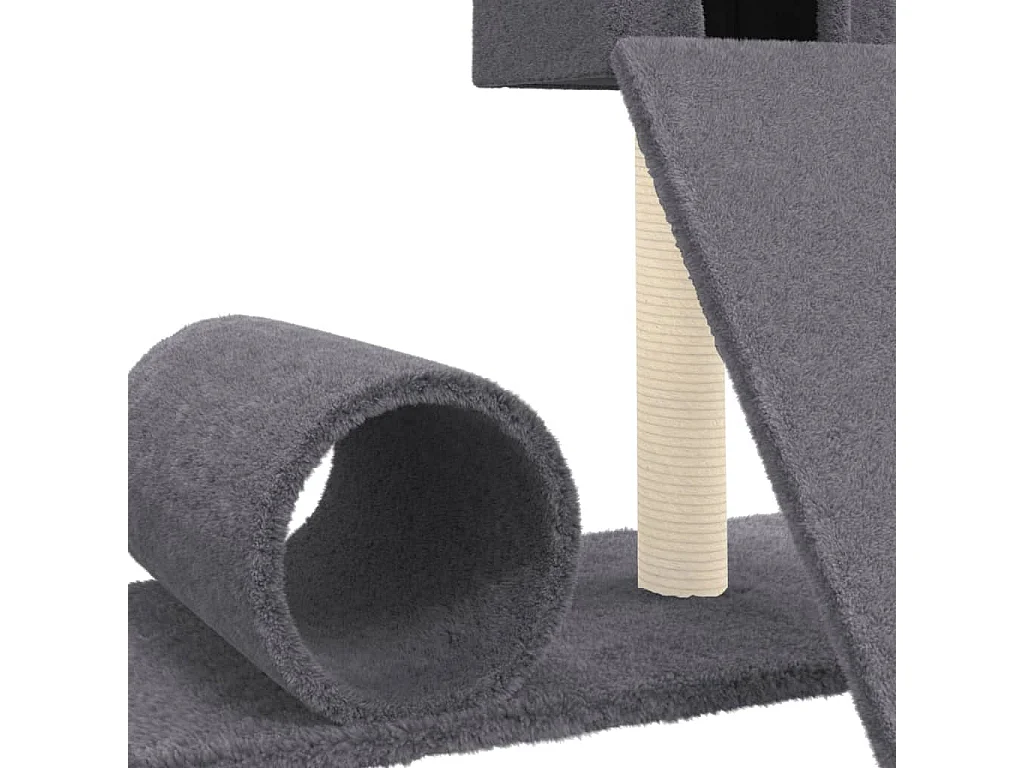 Arbre à chat avec griffoir en sisal Gris foncé 59 cm