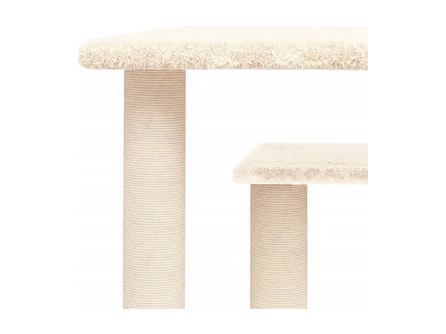 Postes arranhadores para gatos com plataformas 50 cm cor creme